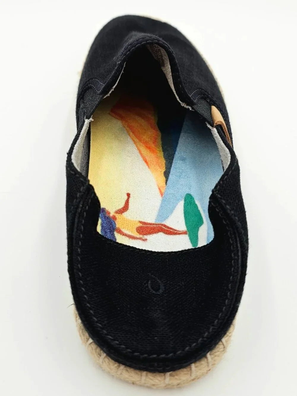 Olukai Kaula Pa'a Kapa Black Convertible Espadrille Sandals Shoes Women's Size 9